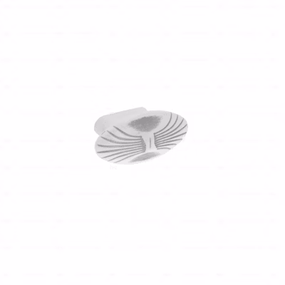 Boutons pour meubles en zamac Diamètre 44 x 25 Patine royale blanche argentée