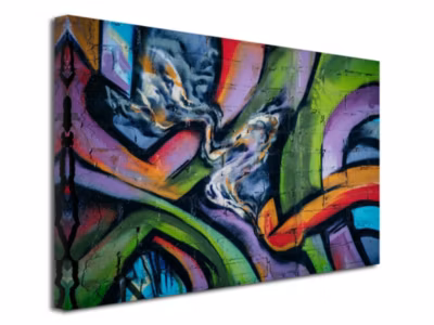 DECLINA, Tableau toile imprimée abstrait, Cadre déco abstrait Graffiti, 120×80 cm