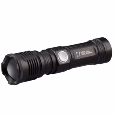 National Geographic Lampe torche LED 1000lm Zoom Focus batterie USB aimant extérieur camping