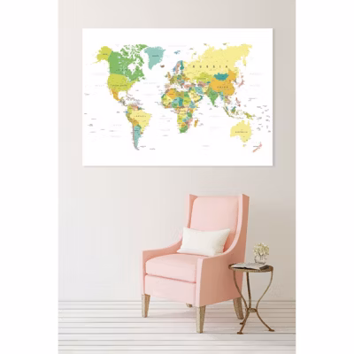 Tableau toile XXL en kit Green World 180 x 130 cm – Toile textile sans PVC