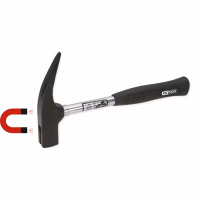 KS Tools – 140.2002 – Marteau de charpentier magnétique 600 g, manche acier gainé