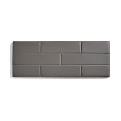 Tête de lit pour lit de 90 Similicuir Brick Wall 112 x 57 x 5 cm Rembourrage en mousse et renfort de dossier couleur Gris. ECCOX