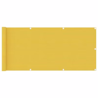 vidaXL écran de balcon Jaune 75×500 cm PEHD