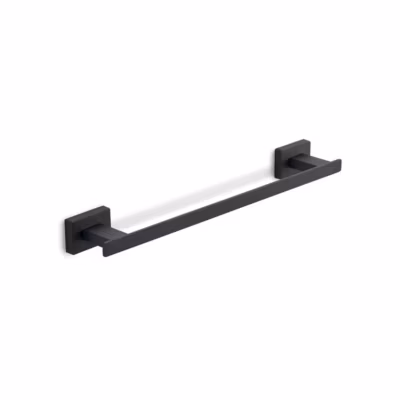 Porte-Serviettes 35 Cm Acier Inoxydable Noir Mat Atene Fixation Murale