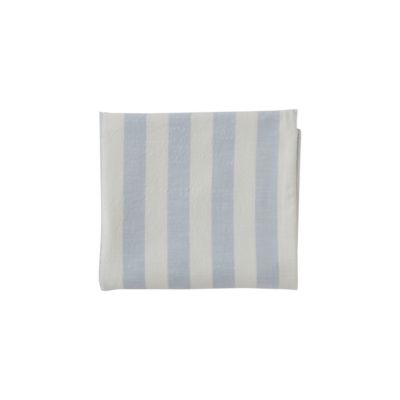 Nappe rayée bleu en coton organique H260x140cm