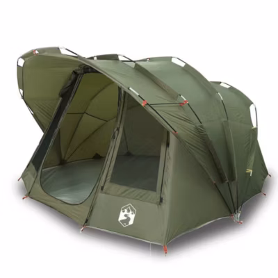 Tente de pêche 5 personnes vert olive imperméable vidaXL