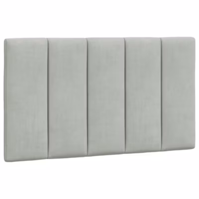 Coussin de tête de lit Hanko gris clair 90 cm velours vidaXL