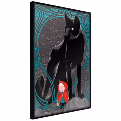 Affiche Murale Encadrée « Bad Wolf » 21 x 30 cm Noir