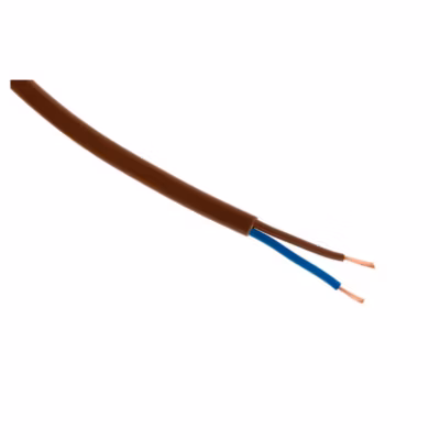 Câble électrique H03VVH2F 2×0,75mm² 10m marron Zenitech