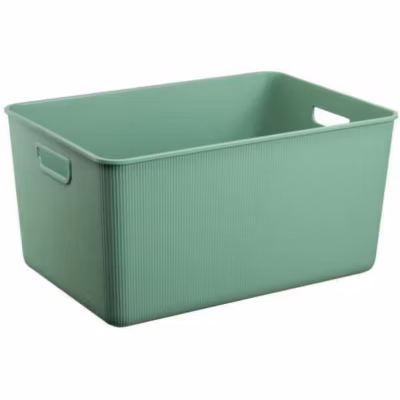 Bac de Rangement élégant avec poignées – Vert