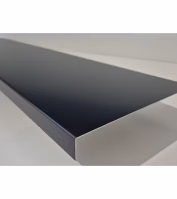 Bande de rive Noir, RAL 9005 Sat, épaisseur 1 mm, 1 pli retour 3 cm , Largeur  7 cm , Longueur 140 cm