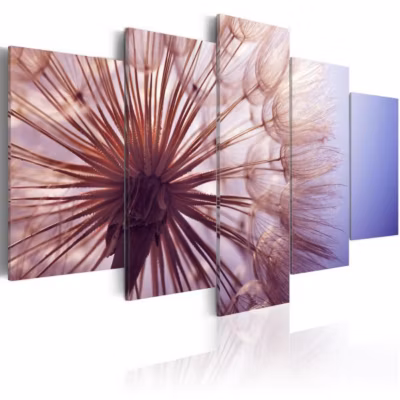 Tableau Fleurs Eblouissement violet 100×50 cm