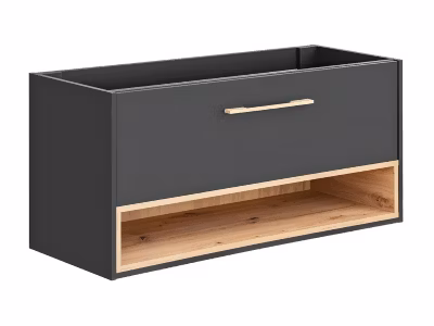 Meuble sous vasque suspendu anthracite – 120 cm – YANGRA
