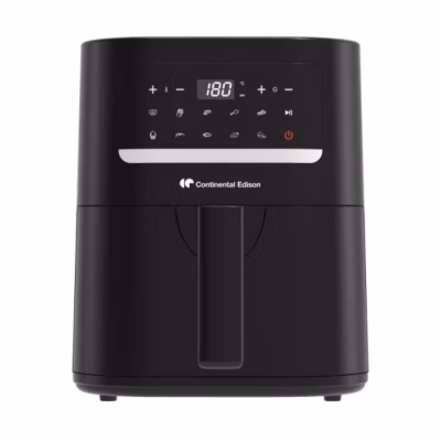 Friteuse Electrique Airfryer –  a Air Sans huile CONTINENTAL EDISON – FRSH1400B – 4,5 L – Noir – 1400W