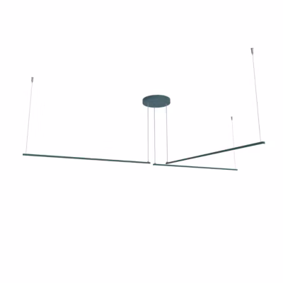 LUMICOM – SPLINT 3X Suspension, STRIP LED, 17W/m, 4000K, métal, bleu méditerranéen, L100cm