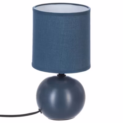 Lampe Timeo bleu mat – céramique H25 cm – Atmosphera
