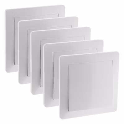 5 interrupteurs encastrés blancs Zenitech