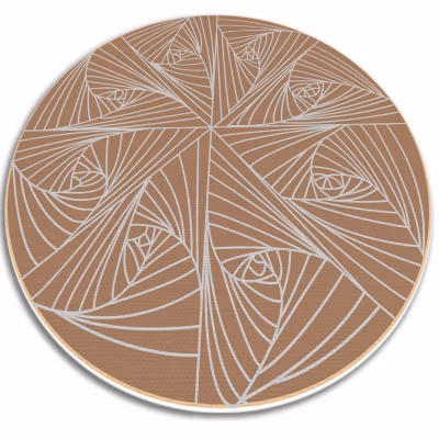 Tapis vinyle rond pour l&rsquo;entrée Tulup fi120 cm Imperméable lavable Toile d&rsquo;araignée