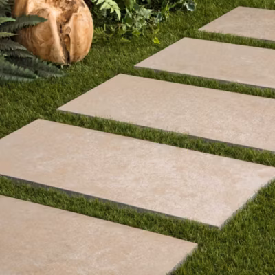 Pas japonais Rectangle Grès cérame effet Pierre Beige Brescia 80x40x2 cm (à l&rsquo;unité) – RO&rsquo;MA NATURE
