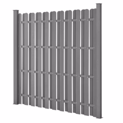 Clôture de Jardin Bois Composite WPC Gris 185 x 193 cm neu.holz