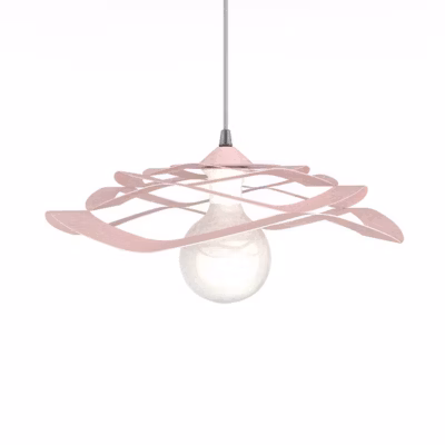 LUMICOM – KAMI Plafonnier, 1X E27, max 42W, métal, rose, D.40cm
