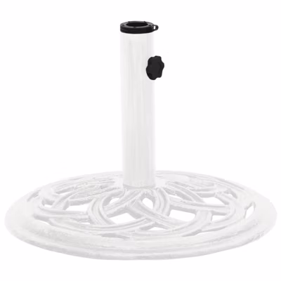 Socle de parasol Blanc 44x44x31 cm Fonte
