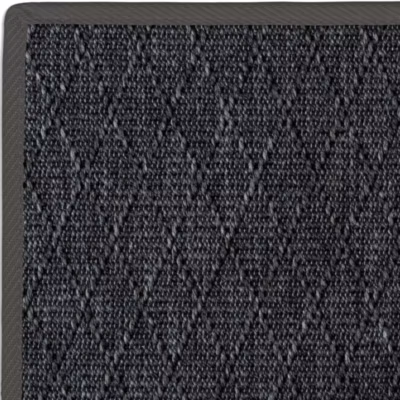 Tapis intérieur / extérieur Timika – Gris ardoise – Galon noir – 120 x 170 cm