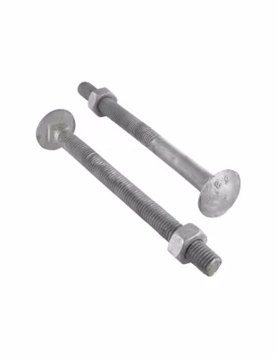 Boulon (vendu avec Ecrou) TRCC JAPY tête ronde collet carré M16X60 Filetée sur 60 Classe 6.8 Forte tenue à – 1 pièce
