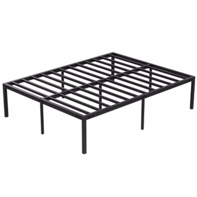 Lit 160×200 avec Sommier, 36 cm Sommier Plateforme Métallique, Cadre de Lit 160 x 200cm pour Rangement sous Le lit