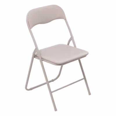 Chaise pliante beige en PVC – Beige- 5five