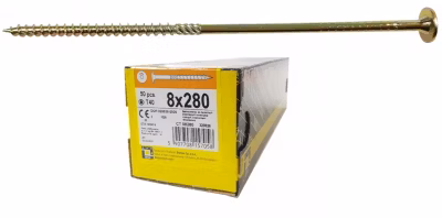 BOITE DE 50 VIS À TÊTE RONDELLE 8 x 280, EMPREINTE TORX