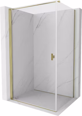 Mexen Mist-B cabine de douche pivotante 80 x 110 cm, transparent, doré – 8A2T-080-110-50-00