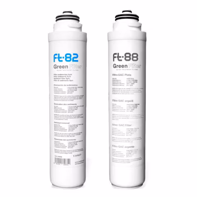 Lot De 2 Cartouches Filtre Sous évier Duo Et Trio Ft82 Filtre Sédiments Ft88 Charbon Actif Haute Durabilité