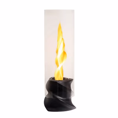 Nizza – Cheminée au bioéthanol de table pour l&rsquo;intérieur et l&rsquo;extérieur D14,5 x H46,5 cm