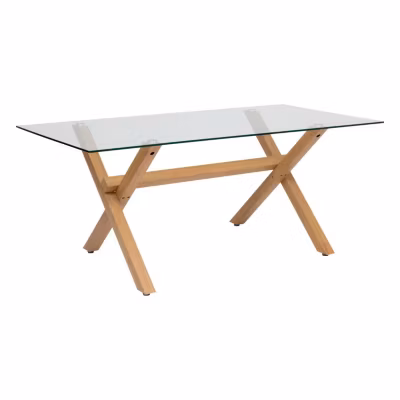 Table à manger en verre pour 6 places JOREL