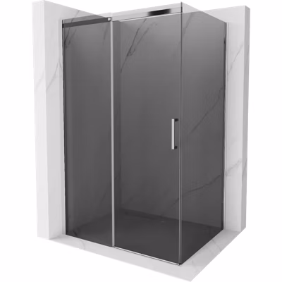 Mexen Omega cabine de douche coulissante 120 x 70 cm, graphite, chrome – 825-120-070-01-40