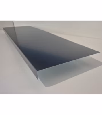 Bande de rive Gris Anthracite, RAL 7016 Sat, épaisseur 1 mm, 1 pli retour 2,5 cm , Largeur  25 cm , Longueur 140 cm