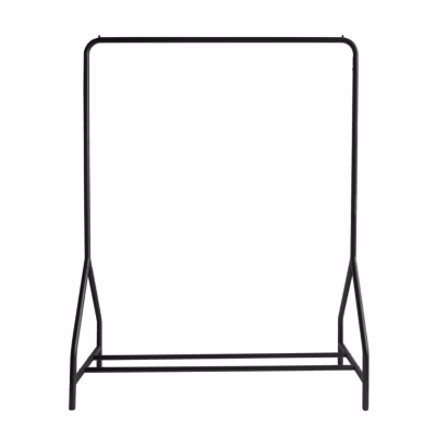 Portant à vêtements minimaliste en métal noir 116 x 45 x 150 cm