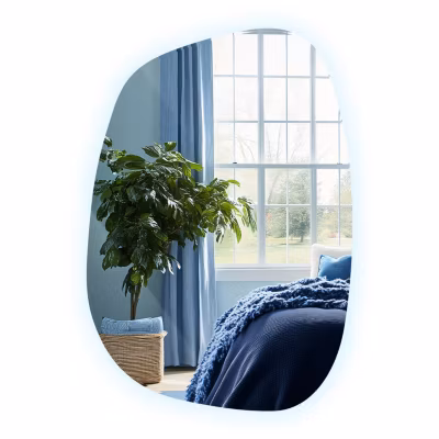 Miroir organique led Tulup 68 x 47 cm éclairage froide mural design