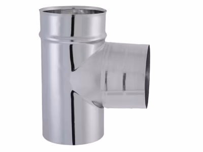 Coude en T pour raccordement de 90 degrès d&rsquo;angle – modèle TYRAL – inox 304 – double emboitement – D.139