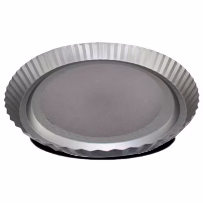 Plat à tarte rond avec fond amovible, moule de cuisson antiadhésif, moule à manqué anti-adhérent coloris gris – Diamètre 28 cm