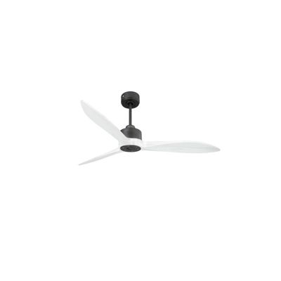 Modulo Latino III – Super destratificateur et ventilateur DC 132 cm noir  pales bois blanc idéal 26 à 40 m²