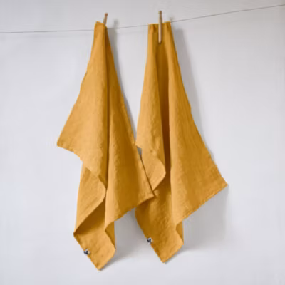 2 essuie-vaisselle 50 x 70 cm SOLINE Miel