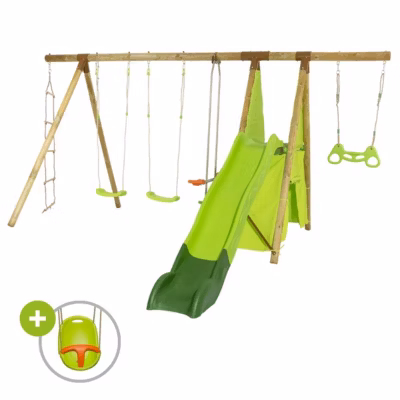 Station de jeux bois 2,30 m Topwood VAKI – 8 enfants