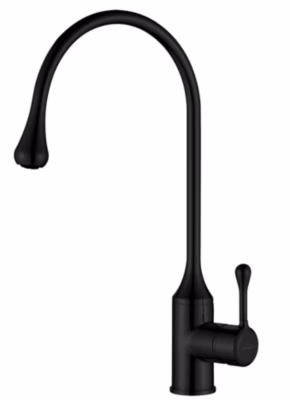 Robinet Cuisine Mitigeur Noir Haut Monocommande Forme De Gouttelette