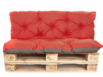 Coussins palettes 120×60 / 120x50cm coussins de palette Rouge, coussins de canapé de jardin, coussin palette exterieur