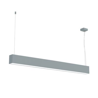 LUMICOM – LINEAR Suspension, STRIP LED INTEGREE, 24W, 4000K, métal, gris, L100cm