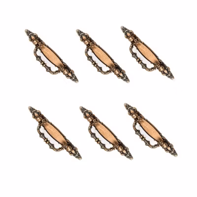 6 Un. poignées de meuble en bronze vieilli rustique classique 135x33x24mm
