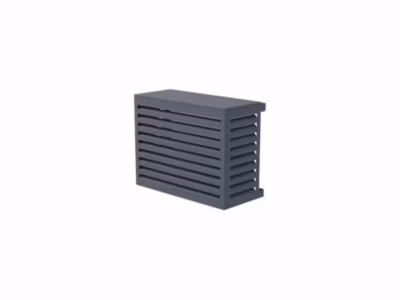 Cache Clim et PAC  Structure Aluminium  Couleur Gris Taille M  H 86  L 109  P 52   67 cm + 15 cm réglable