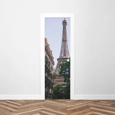 Sticker Porte Tour Eiffel Rue Parisienne 204 x 63 cm